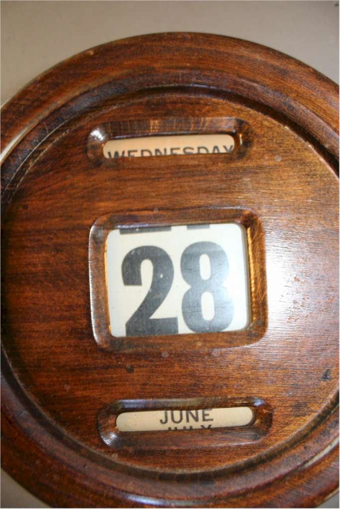 Edwardian office wall mounted perpetual calendar c1910