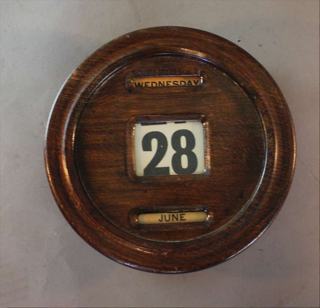 Edwardian office wall mounted perpetual calendar c1910