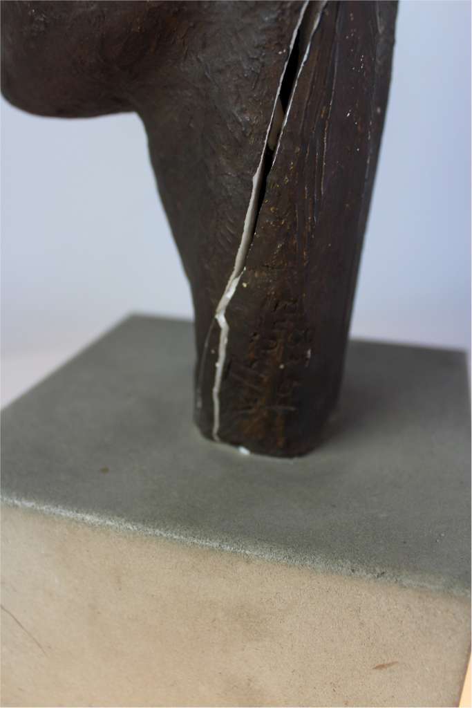 1950's Plaster figure of a woman's head