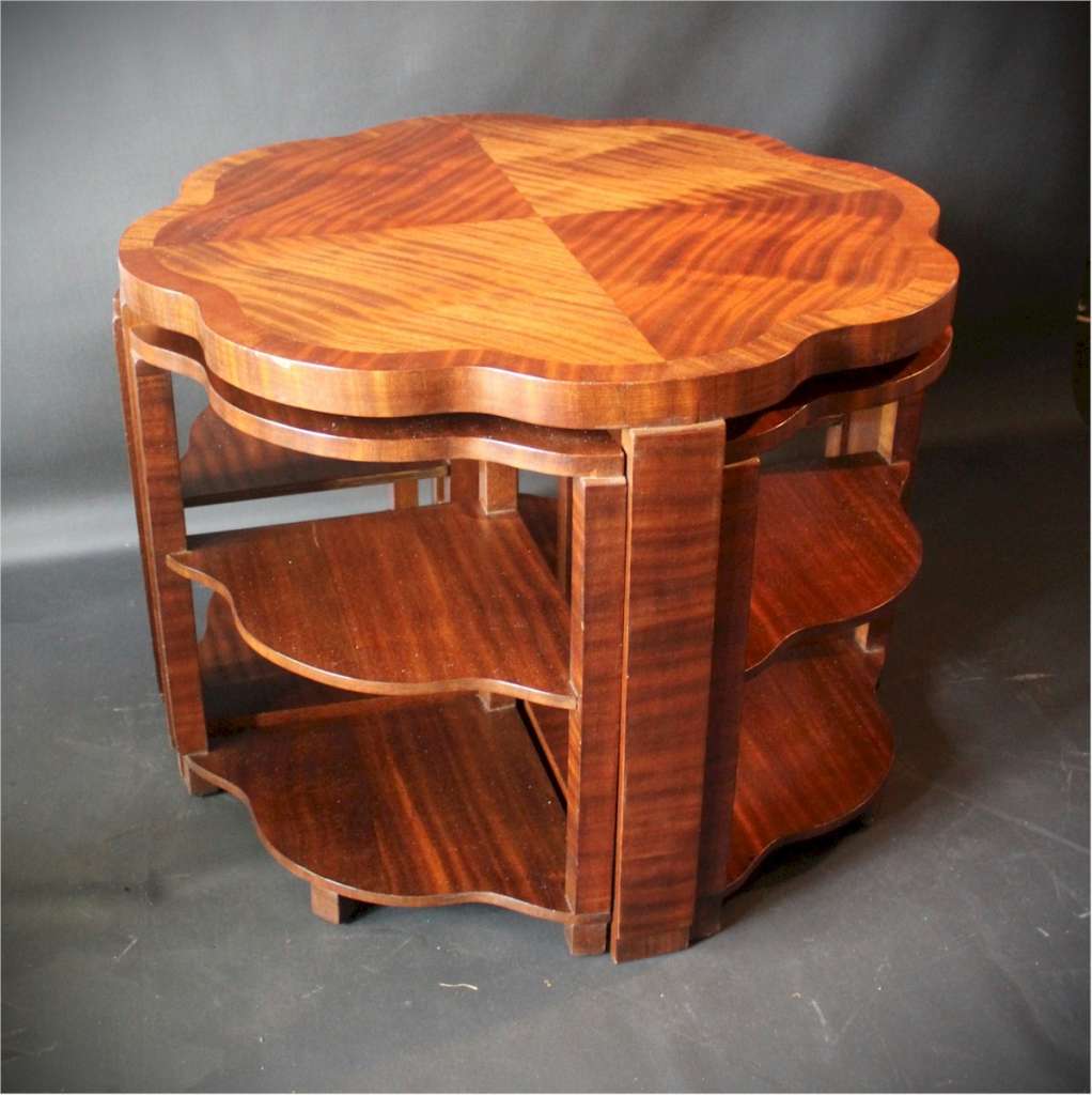 Art Deco quintetto nest of five tables by Lou Epstein