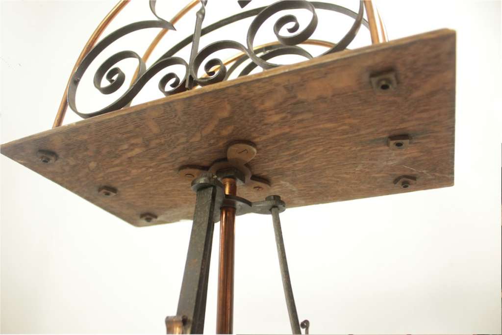 Arts and crafts movement revolving magazine rack