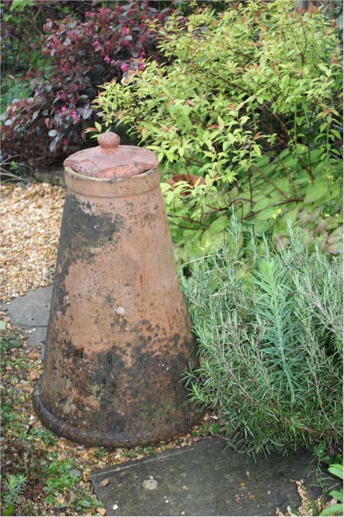 Antique garden terracotta rhubarb enforcer