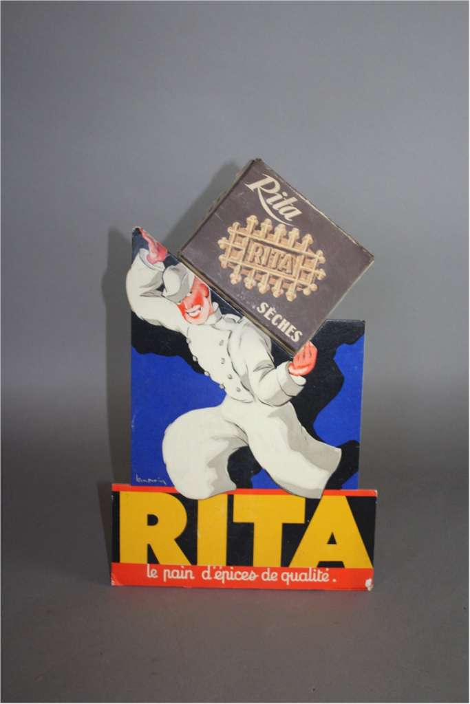 French cardboard shop advert Pain d'Epice c1950