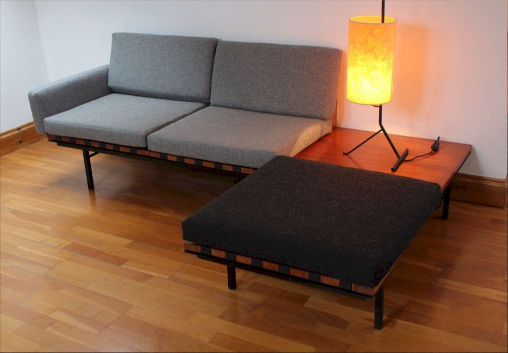 Modular Form group seating and coffee table designed by Robin Day for Hille 1960