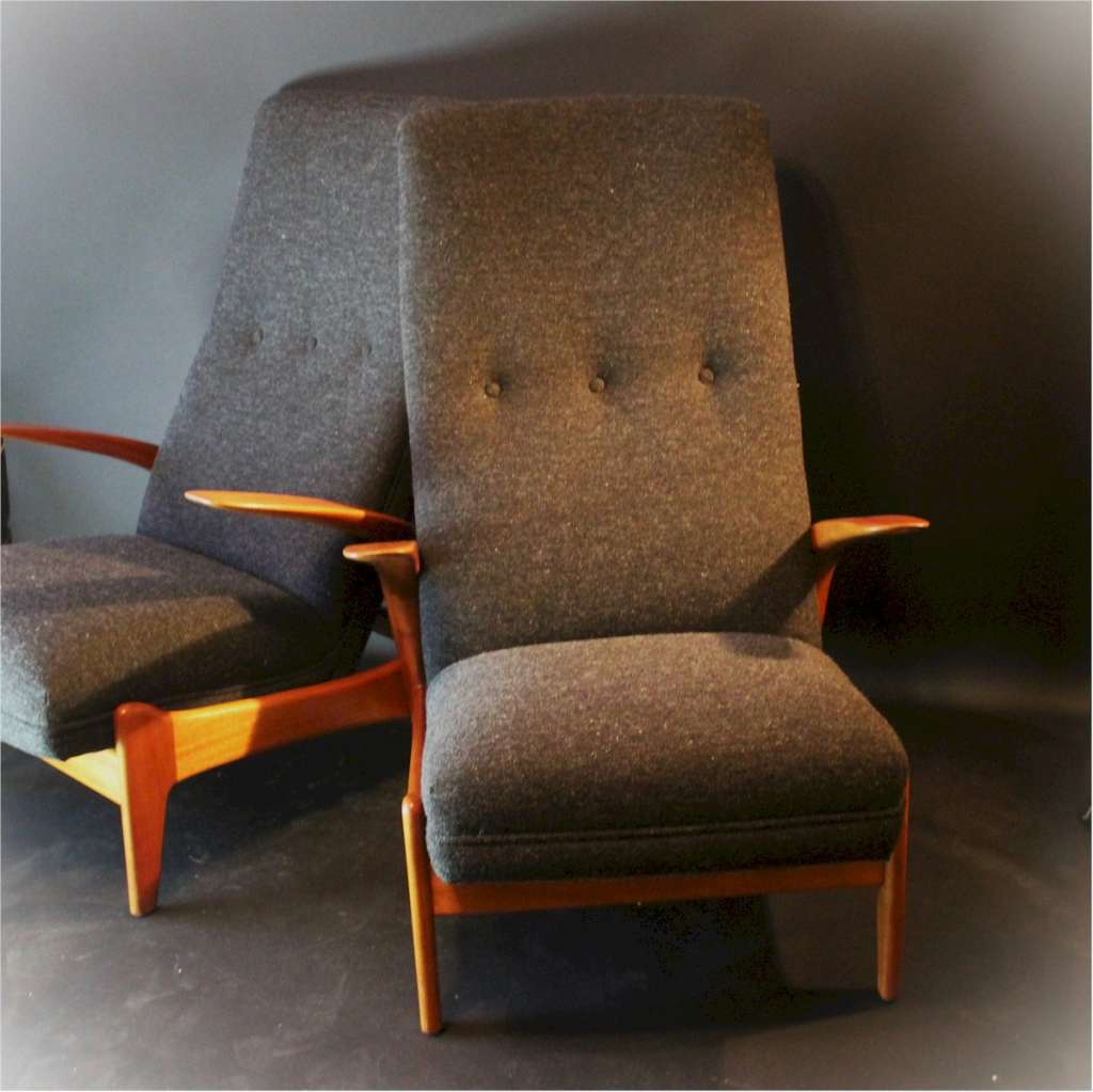 Mid Century Rock 'N' Rest Teak Armchair By Gimson & Slater