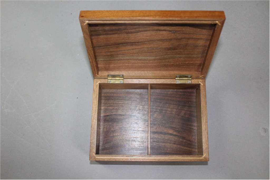 1960's rosewood and walnut box