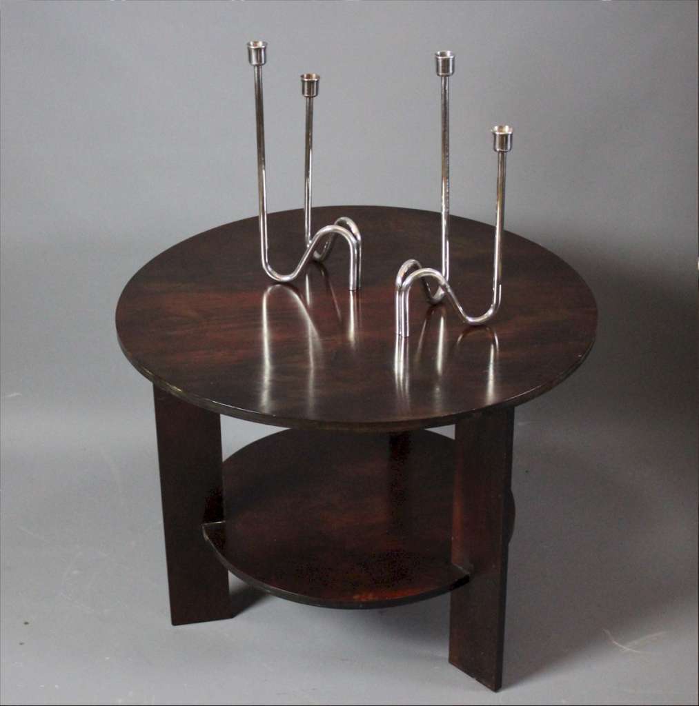 Lino Sabattini sculptural silver plated pair of candleholders