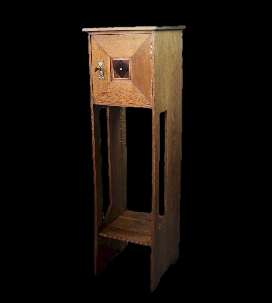 Scottish School Arts and Crafts oak cabinet