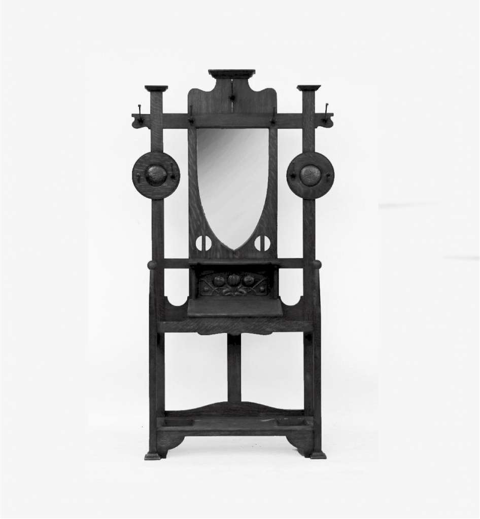 Shapland and Petter arts and crafts oak hall stand