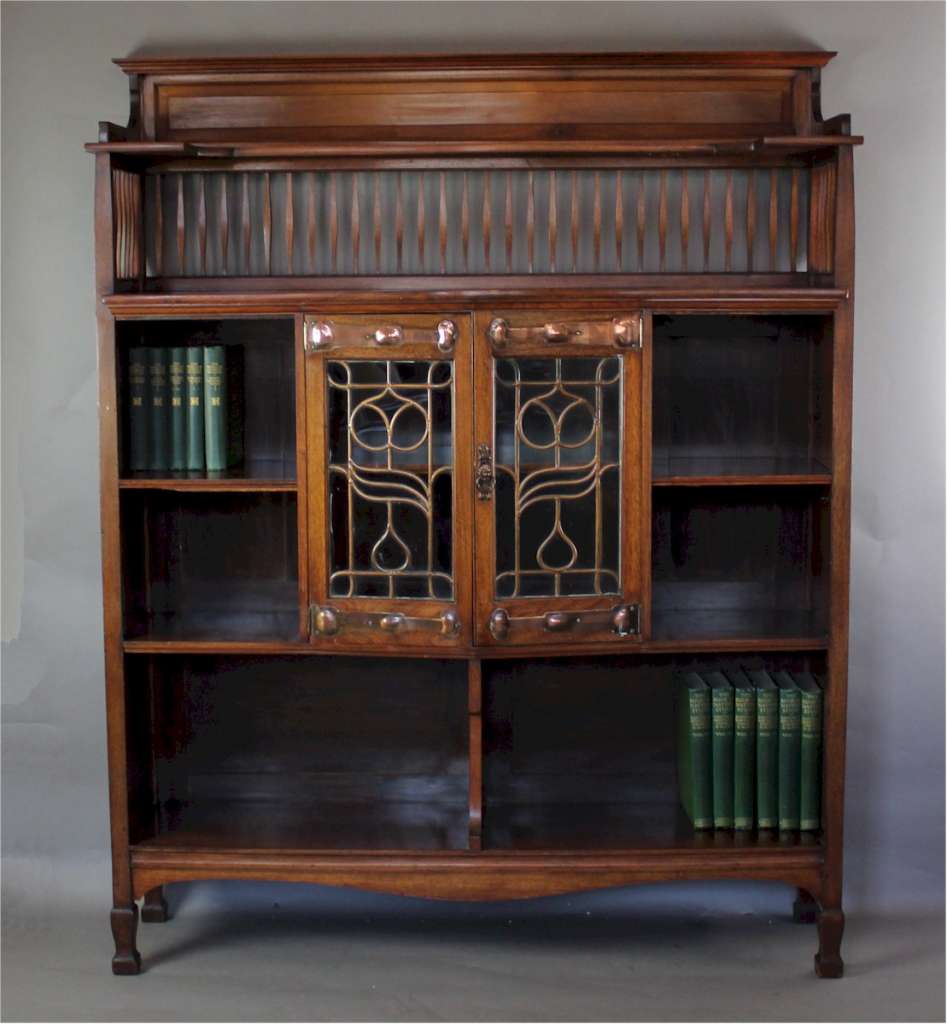 Shapland and Petter walnut display / bookcase