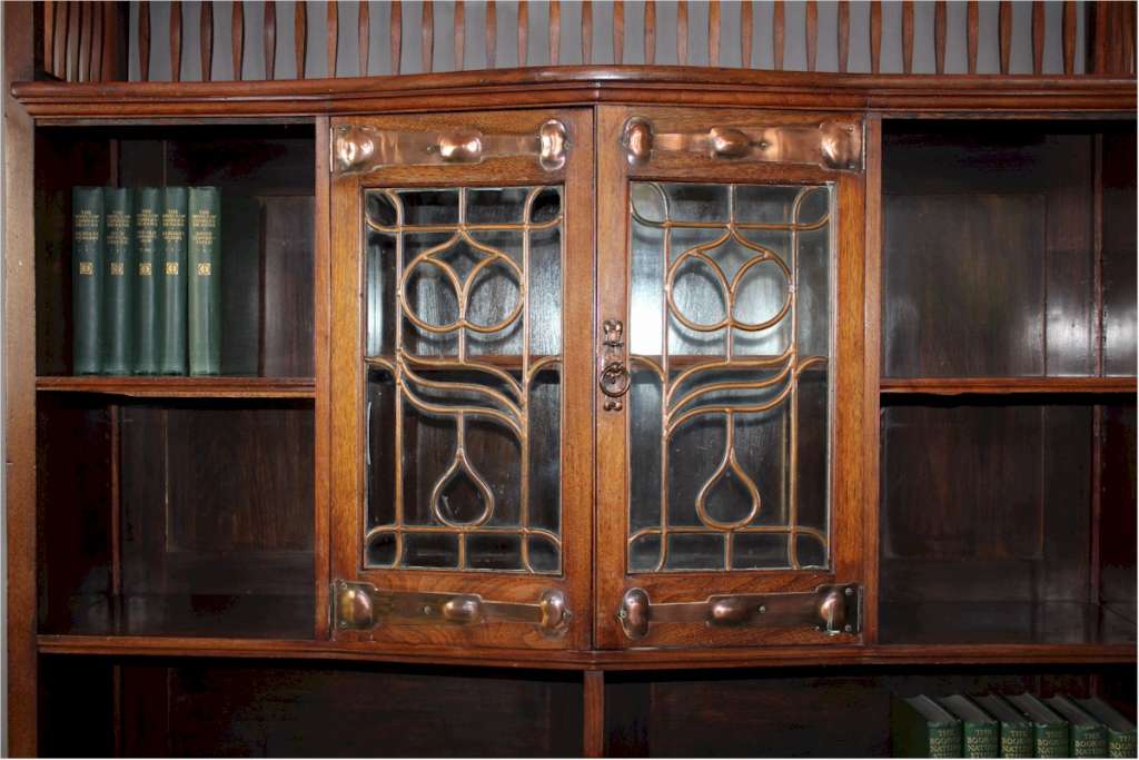 Shapland and Petter walnut display / bookcase