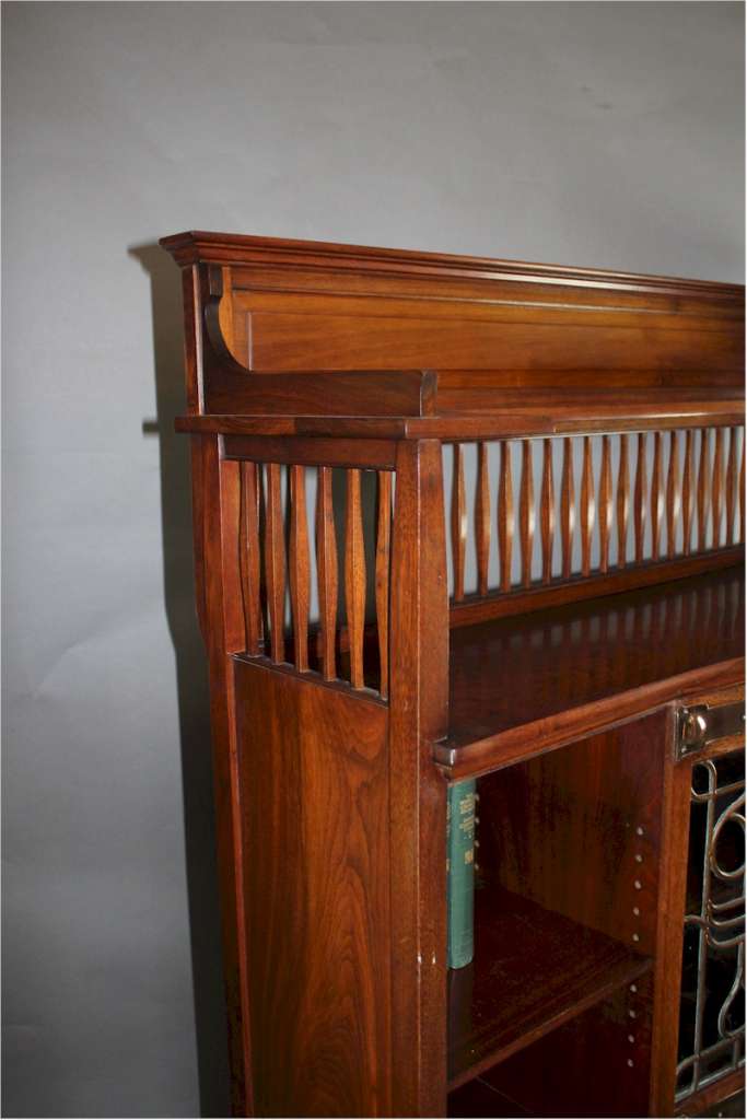 Shapland and Petter walnut display / bookcase