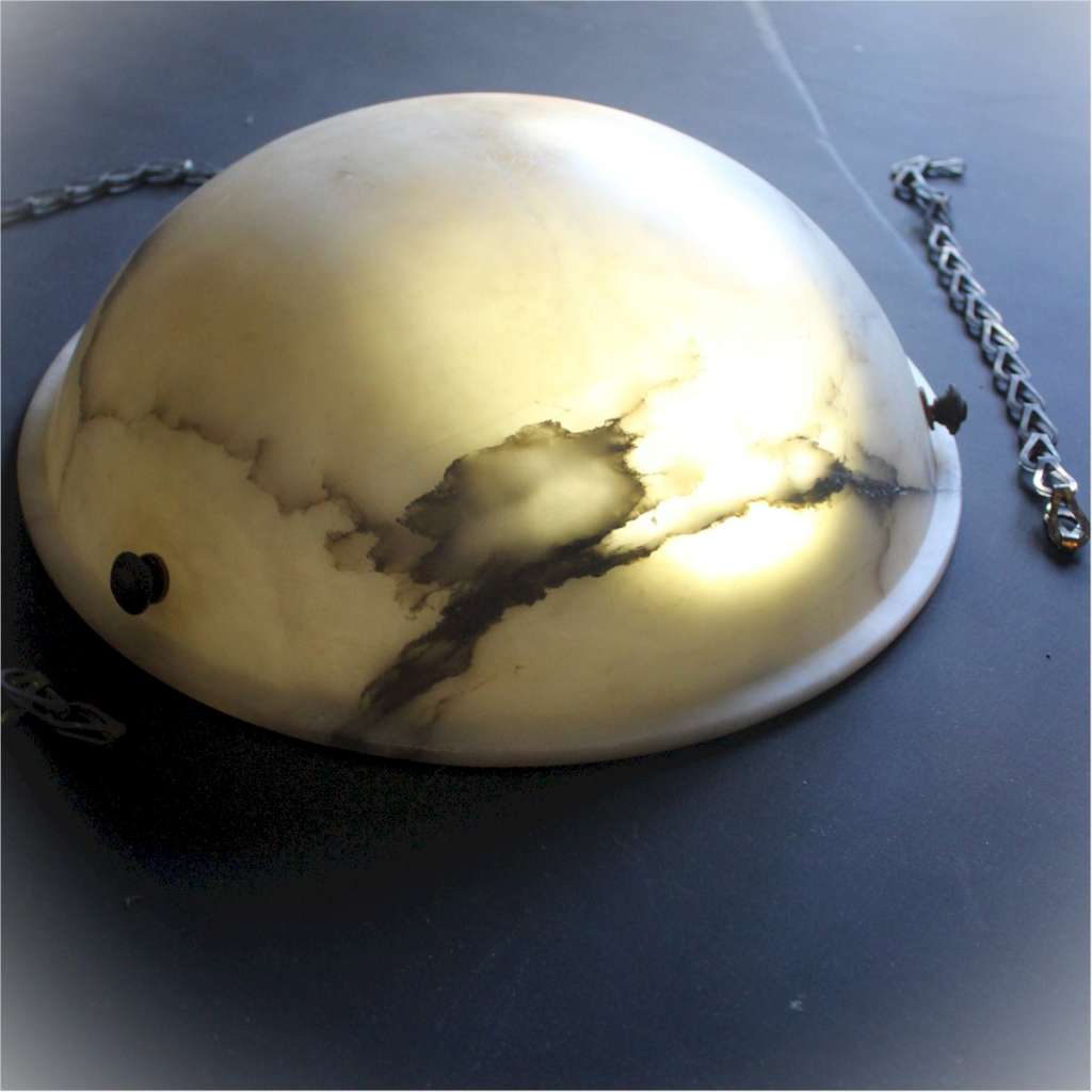 Large Alabaster ceiling Bowl shade