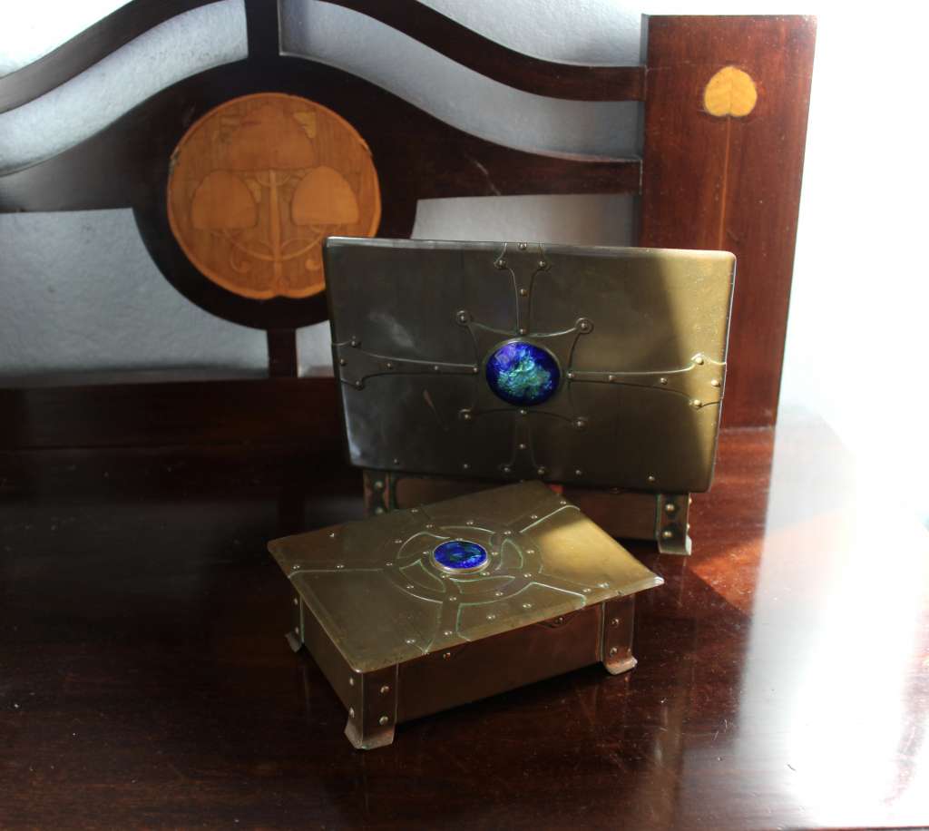 Arts and crafts copper casket by A.E. Jones