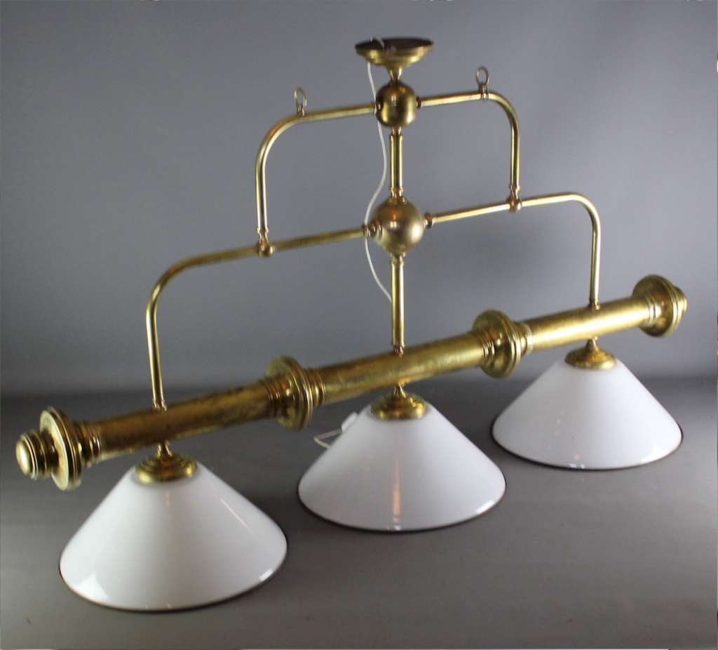 Victorian style brass snooker table lamp