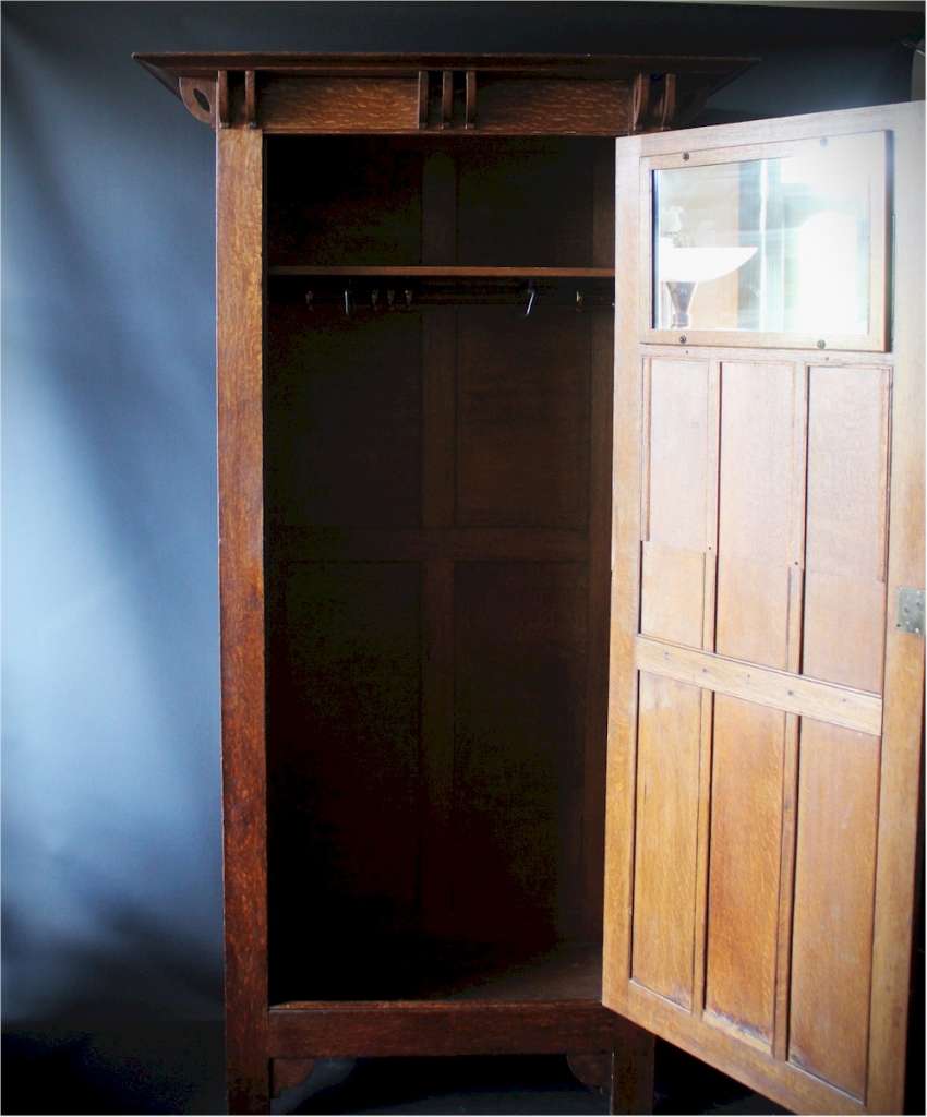 Arts and Crafts wardrobe by Shapland and Petter