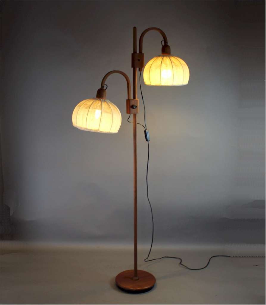 Teak 1970's floor lamp
