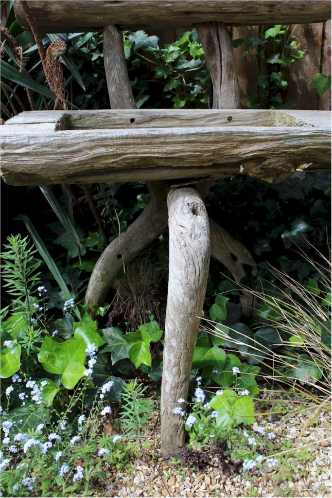 Two teak garden planters