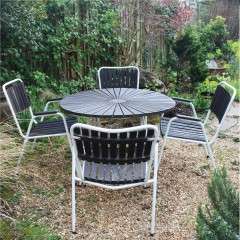 Daneline mid century garden table and chairs
