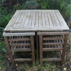 Teak table and chairs by RA Lister
