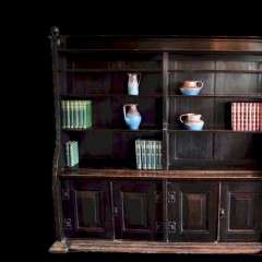 Arts and Crafts bookcase in dark stained oak