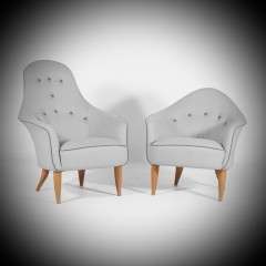  Pair Of Adam and Eve Swedish Armchairs By Kerstin Horlin Holmquist
