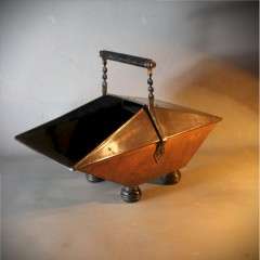 Aesthetic copper coal scuttle