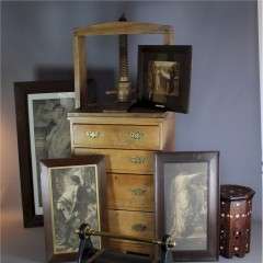 Large Edwardian oak frame with Albert Moore print