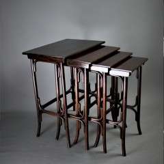 Bentwood nest of four tables c1900 by Thonet