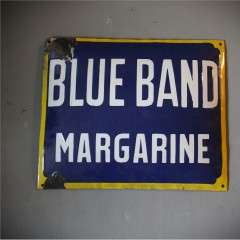 Enamel advertising sign for Blue Band margarine