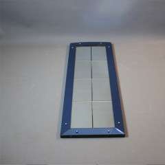 Art Deco blue framed mirror