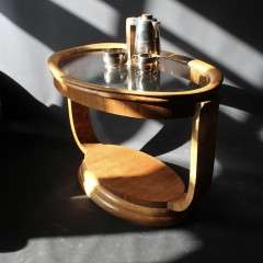 Art Deco coffee table on U shaped supports