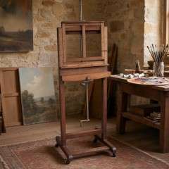 Antique artists easel in oak