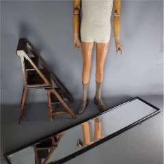 Victorian Antique Ebonised Shop Fitters Mirror