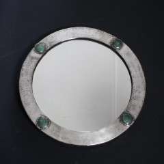 Arts and Crafts Ruskin roundel mirror