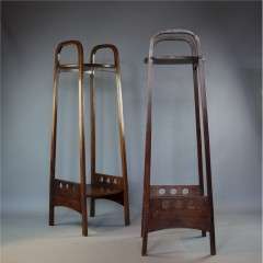 Josef Hoffmann for Thonet pair of bentwood plant stands