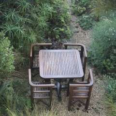 Hughes Bolckow Teak Cube garden set for Heals
