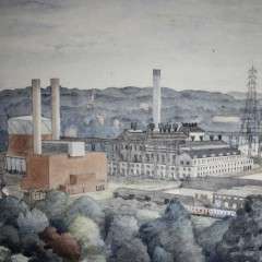 Industrial Architectural watercolour R.I.B.A