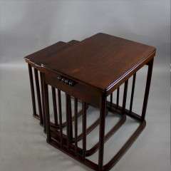 Josef Hoffmann Nest of four Tables by J.J.Kohn c1900