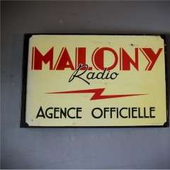 Malony Radio double sided enamel advertising sign