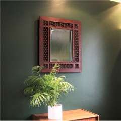 Moorish bobbin framed mirror c1900