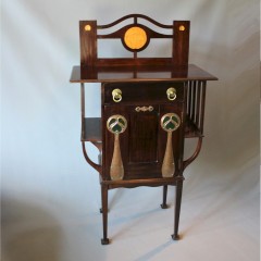 Art Nouveau mahogany small standing cabinet / music cabinet