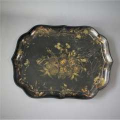 Victorian Papier Mache tray ebonised