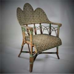  French c1900 conservatory armchair with Moorish influence