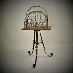 Arts and crafts movement revolving magazine rack