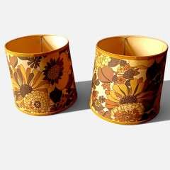 1970,s Pair of lampshades