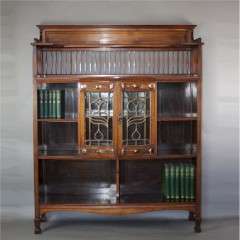 Shapland and Petter walnut display / bookcase