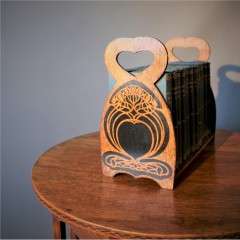 Arts and crafts stencilled book trough