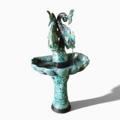 Fountain with dolphins by Vallauris French