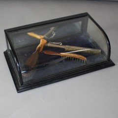 Victorian table top shop display cabinet with domed glass